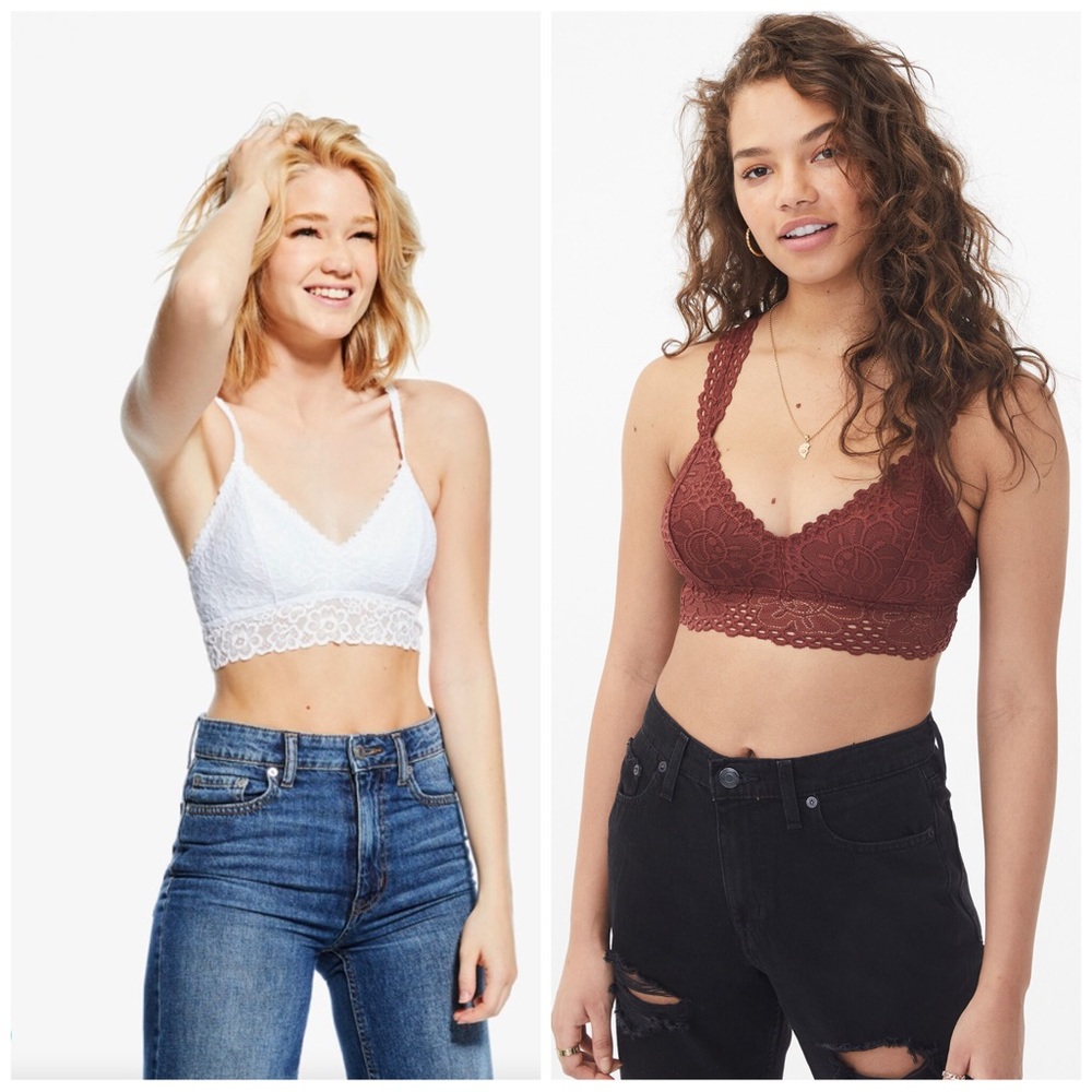 Aero lace bralettes - set of 2